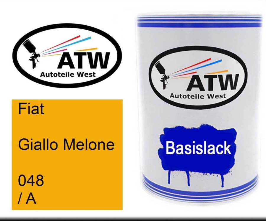 Fiat, Giallo Melone, 048 / A: 500ml Lackdose, von ATW Autoteile West.